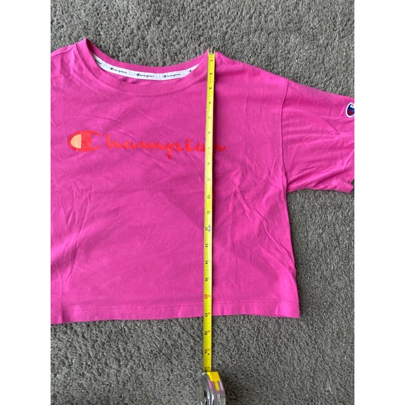 Champion Hot pink crop top with red logo, size XS - Picture 8 of 12